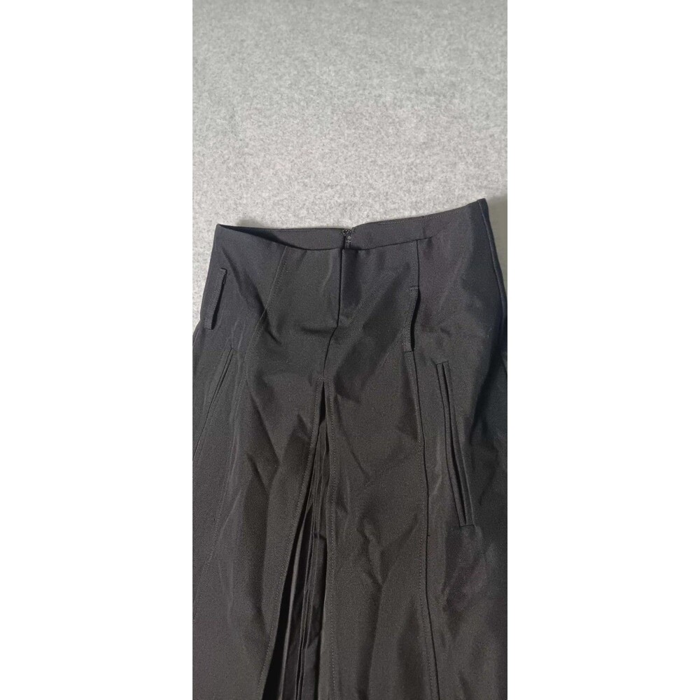NWT! Commense High Waisted A Line Pleated Midi Skirt S Black Dark Academia Goth - Picture 4 of 14